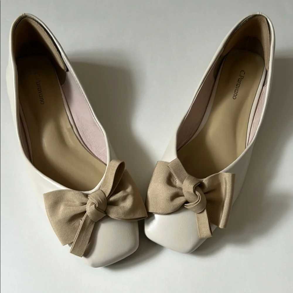 C.Paravano Bow Ballerina Flats - Picture 1 of 9